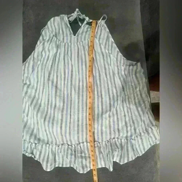 Lane Bryant Blue, Gray, and White Striped Sleeveless Top- Size 26 (Plus size) - Picture 5 of 6